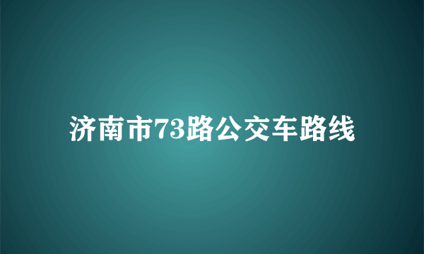 济南市73路公交车路线