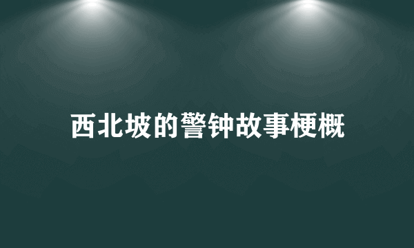 西北坡的警钟故事梗概