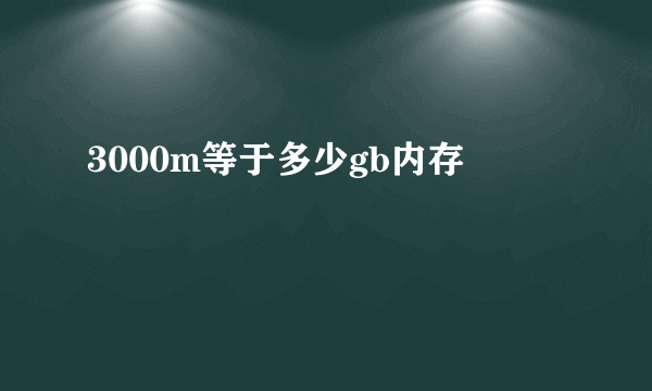 3000m等于多少gb内存