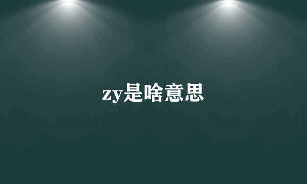 zy是啥意思