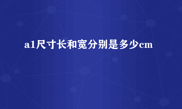 a1尺寸长和宽分别是多少cm