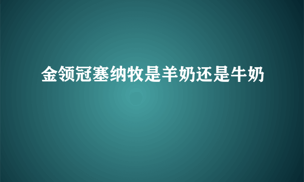 金领冠塞纳牧是羊奶还是牛奶