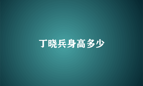 丁晓兵身高多少