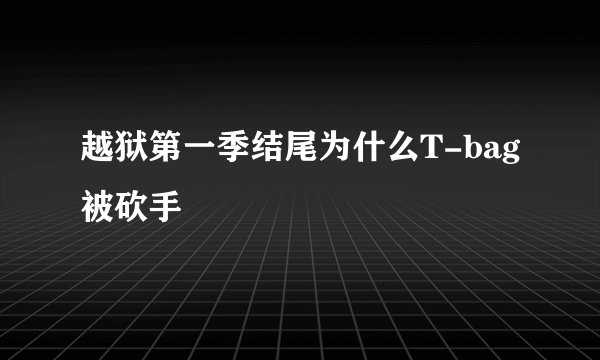 越狱第一季结尾为什么T-bag被砍手