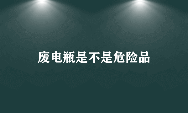 废电瓶是不是危险品