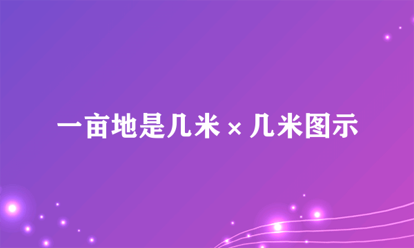 一亩地是几米×几米图示