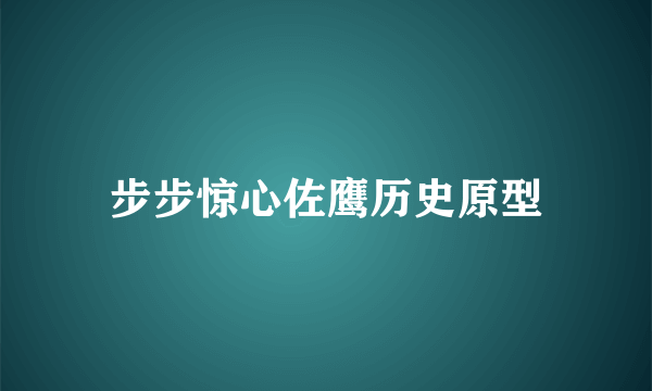 步步惊心佐鹰历史原型