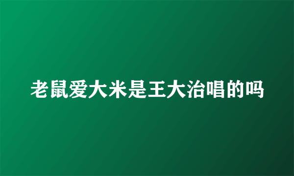 老鼠爱大米是王大治唱的吗