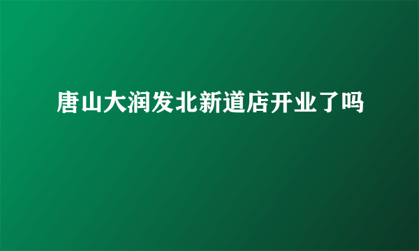 唐山大润发北新道店开业了吗