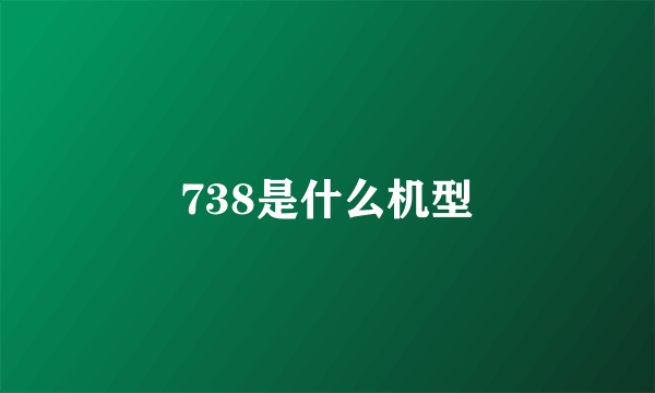 738是什么机型