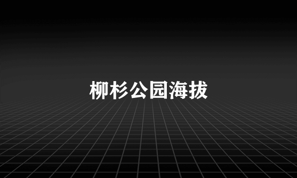 柳杉公园海拔