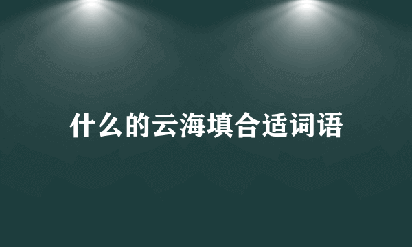 什么的云海填合适词语