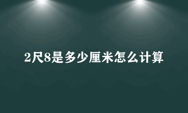 2尺8是多少厘米怎么计算