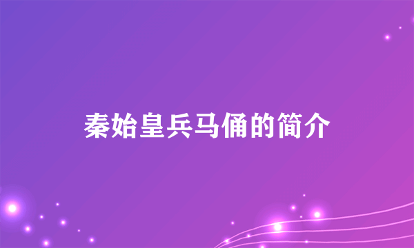 秦始皇兵马俑的简介