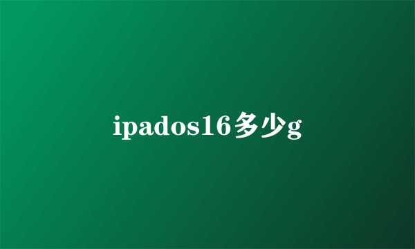 ipados16多少g