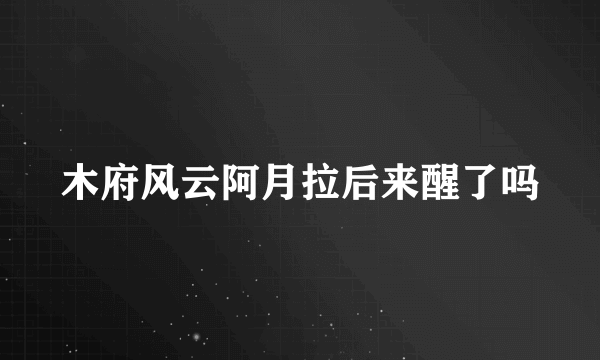 木府风云阿月拉后来醒了吗