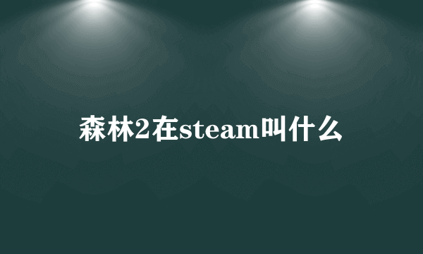 森林2在steam叫什么