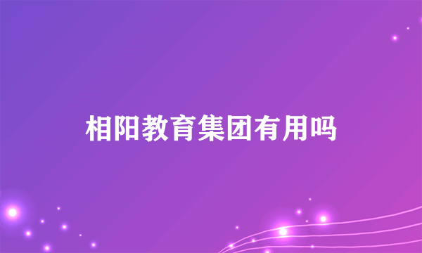 相阳教育集团有用吗