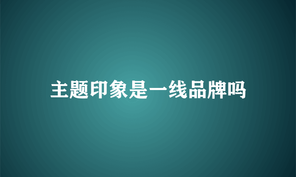 主题印象是一线品牌吗