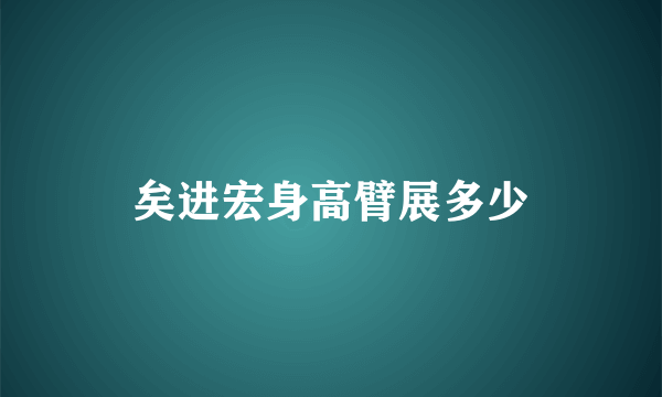 矣进宏身高臂展多少