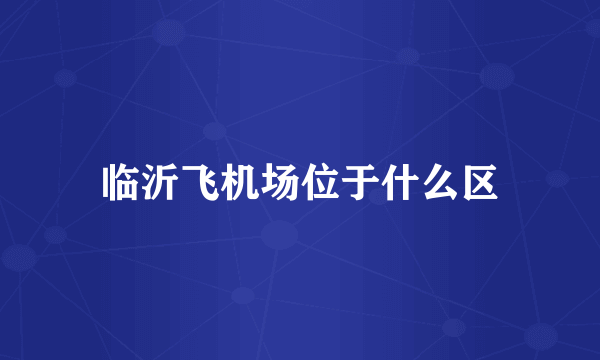 临沂飞机场位于什么区