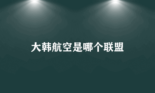 大韩航空是哪个联盟