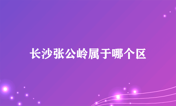 长沙张公岭属于哪个区