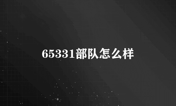 65331部队怎么样