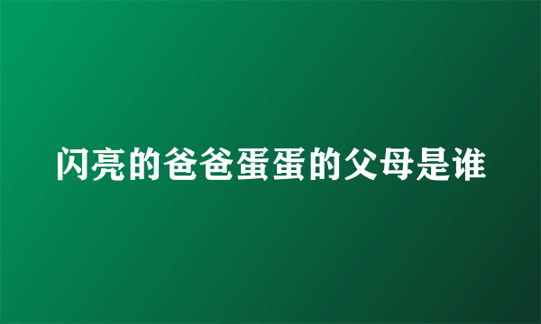 闪亮的爸爸蛋蛋的父母是谁