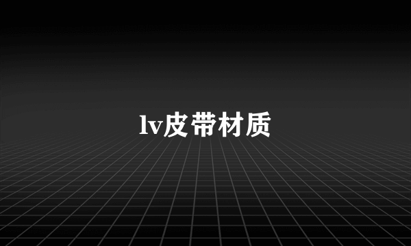 lv皮带材质