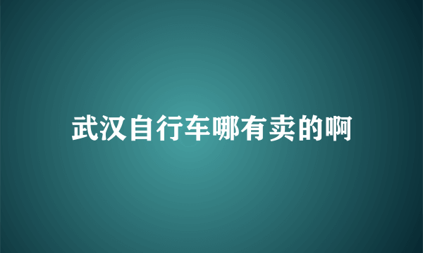 武汉自行车哪有卖的啊