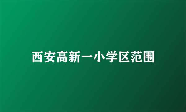 西安高新一小学区范围