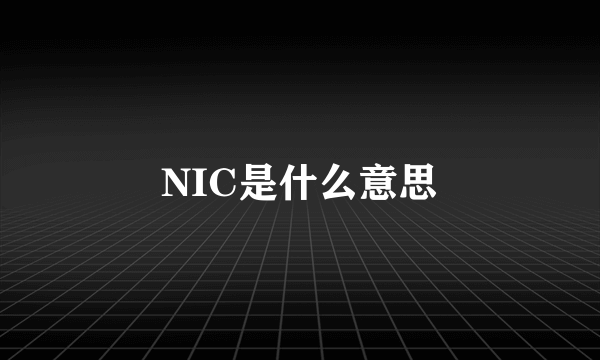 NIC是什么意思