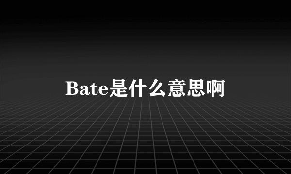 Bate是什么意思啊