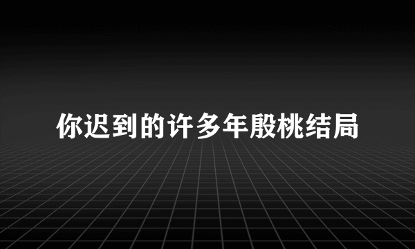 你迟到的许多年殷桃结局