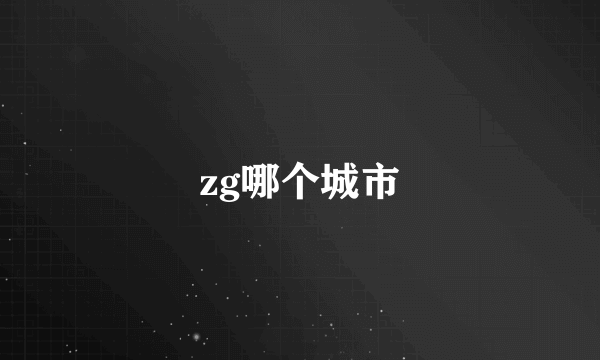 zg哪个城市