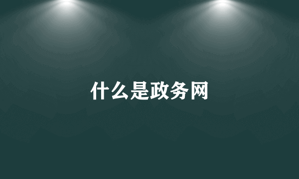 什么是政务网