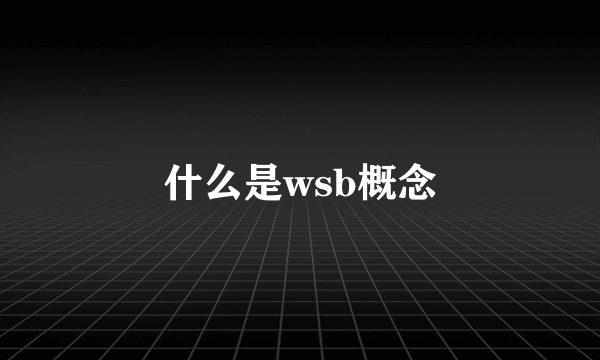 什么是wsb概念