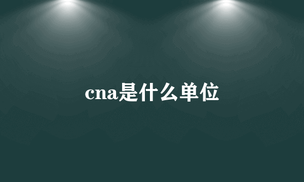 cna是什么单位