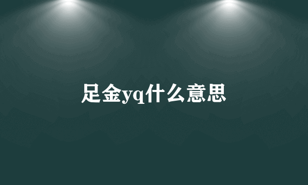 足金yq什么意思