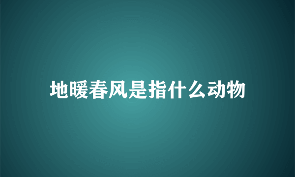 地暖春风是指什么动物