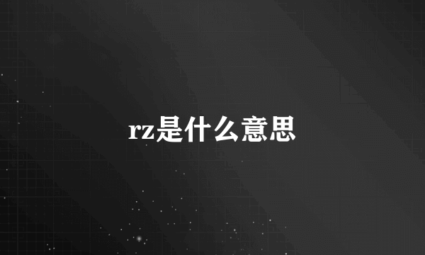 rz是什么意思