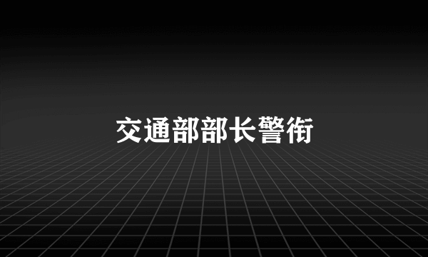 交通部部长警衔