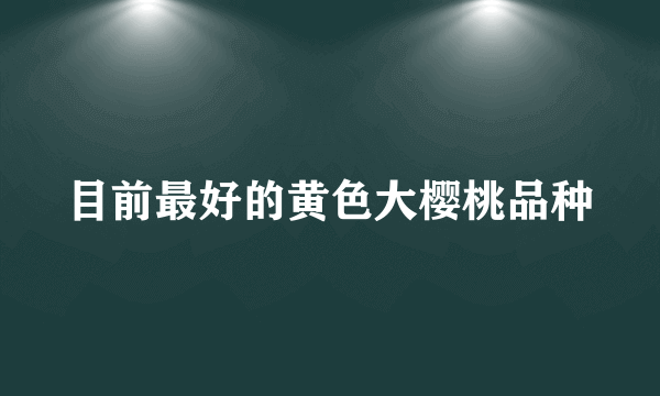 目前最好的黄色大樱桃品种