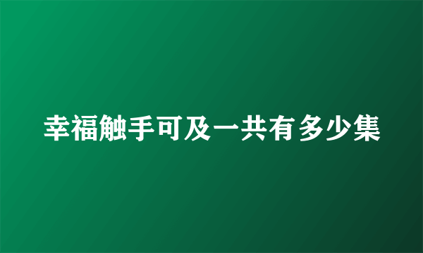 幸福触手可及一共有多少集