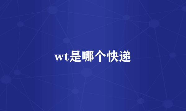 wt是哪个快递