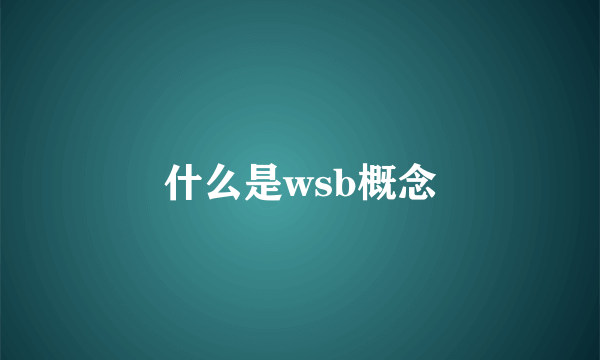 什么是wsb概念