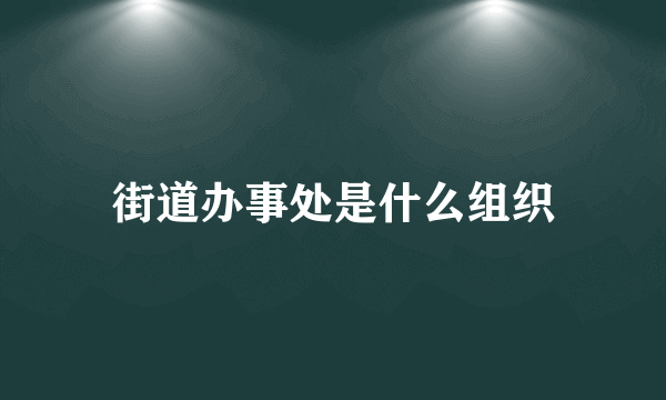 街道办事处是什么组织