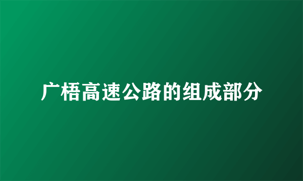 广梧高速公路的组成部分