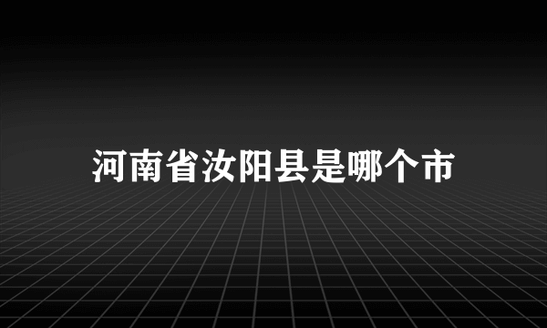 河南省汝阳县是哪个市